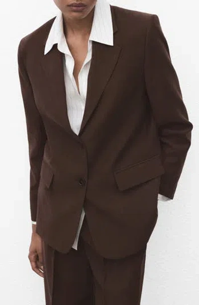 Mango Suit Jacket In Brown