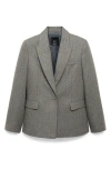 Mango Suit Jacket In Gray