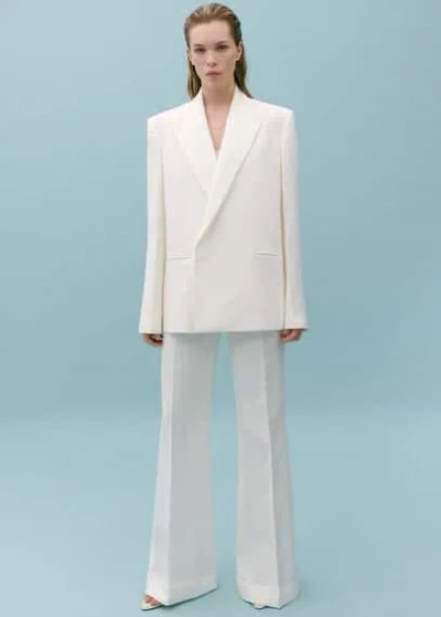 Mango Suit Blazer With Adjustable Back Strap  Light/pastel Grey