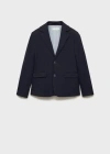 Mango Suit Jacket With Buttons Dark Navy In Dark Navy