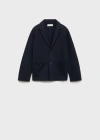 Mango Suit Jacket With Buttons Dark Navy In Dark Navy