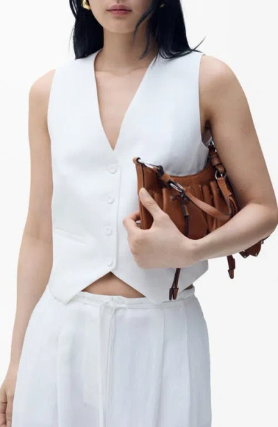 Mango Suit Vest In White