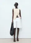 Mango Suit Waistcoat With Buttons Beige