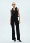 Mango Gilet Costume Boutons Noir - Femme - 3xl -  In Noir