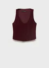 Mango Gilet Grenat - Femme - 4xl -  In Burgundy