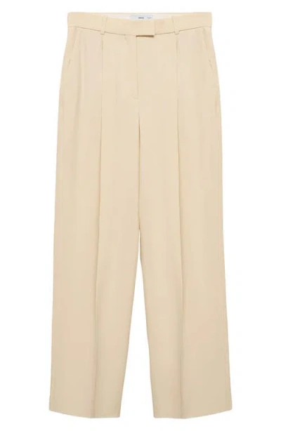 Mango Suki Straight Leg Pants In Vanilla