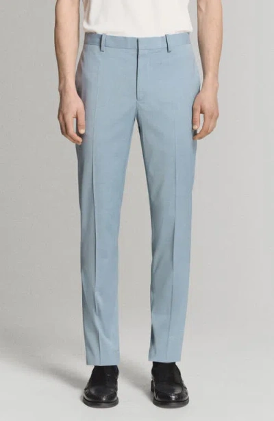 Mango Super Slim Fit Stretch Suit Pants In Blue