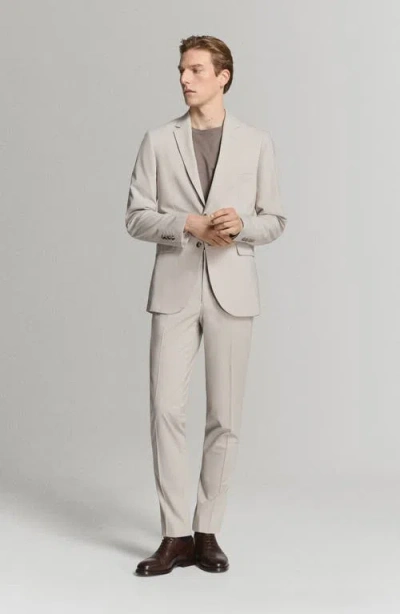 Mango Super Slim Fit Stretch Suit Pants In Gray