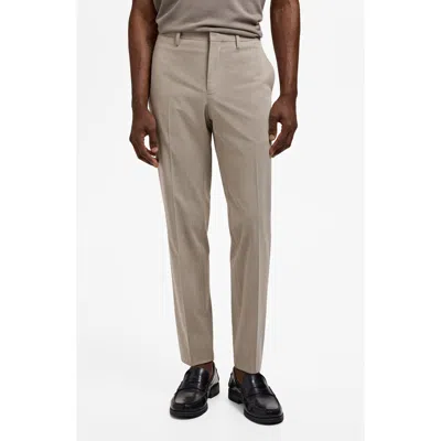 Mango Super Slim Fit Stretch Suit Pants In Gray