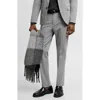 Mango Superslim Fit Heathered Grey Flat Front Stretch Dress Pants
