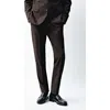 Mango Superslim Fit Stretch Dress Pants In Brown