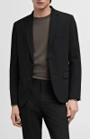 Mango Superslim Fit Stretch Sport Coat In Black
