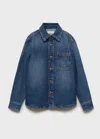 Mango Overshirt Dark Blue In Blue