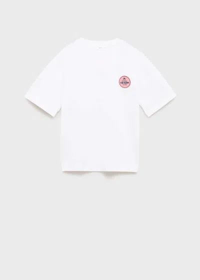 Mango Kids' Surf Printed T-shirt Off White