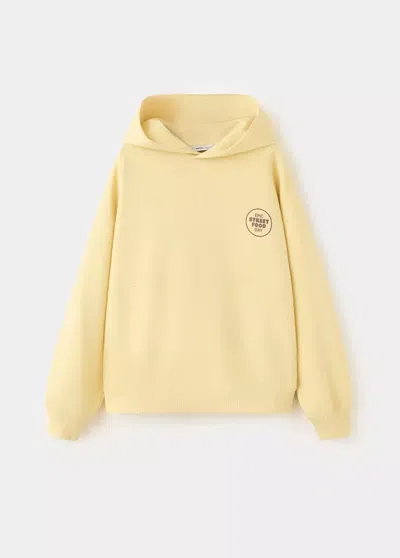 Mango Kids' Sweat 100 % Coton Relaxed-fit In Yellow