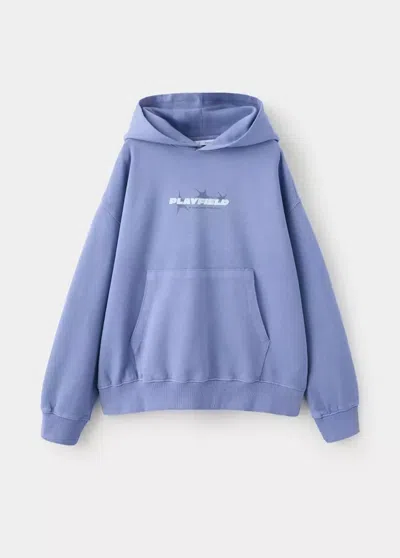 Mango Kids' Sweat Ballon Garment-dyed In Bleu Indigo