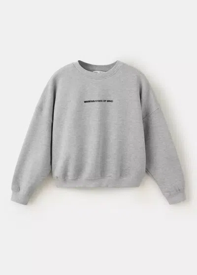 Mango Kids' Sweat Mountain In Gris Chiné Moyen