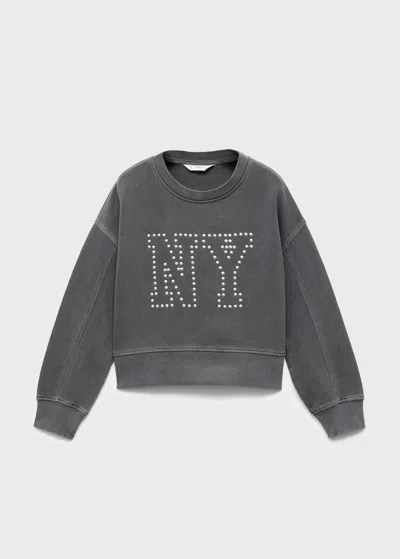 Mango Sweat Gris Anthracite - Enfants - 13-14 Ans -  Kids In Gray