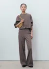 Mango Crewneck Sweatshirt In Brown