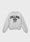 Mango Monochrome College Sweatshirt In Gray