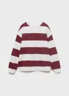 Mango Kids' Striped Cotton-blend Sweatshirt In Brown