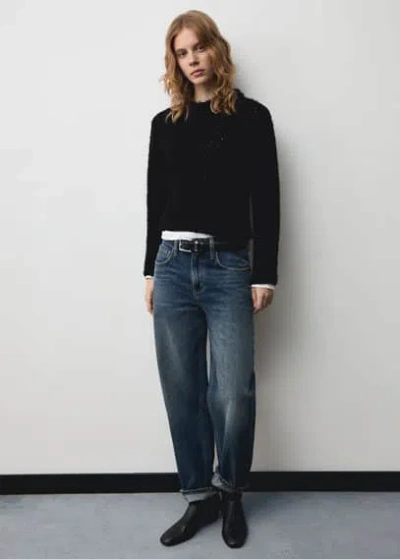 Mango - Pull Noir - Xl - Femme In Black