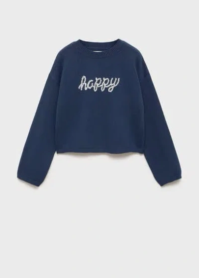 Mango Kids' Sweater Dark Navy In Bleu Marine Foncé