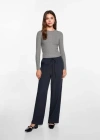 MANGO RIBBED SWEATER TOP GREY