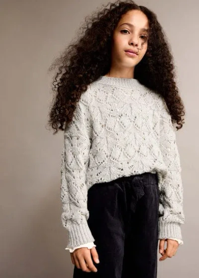 Mango Kids' Sweater Light Heather Grey