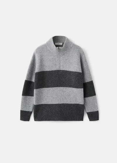 Mango Pull Gris Chiné Moyen - Enfants - 7-8 Ans -  Kids In Gray