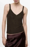 Mango Sweater Tank In Brown