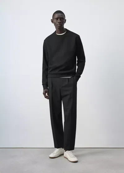 Mango Sweat-shirt 100 % Coton Coupe Regular Fit In Black