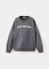 Mango Sweat-shirt Coton Imprimé In Gray