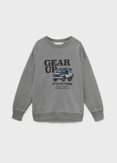 Mango Kids' Sweatshirt Grey In Gray