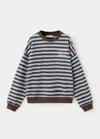 Mango Sweat-shirt Imprimé Rayures In Marron