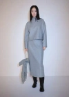Mango Sweatshirt Midi Brim Grey In Grey