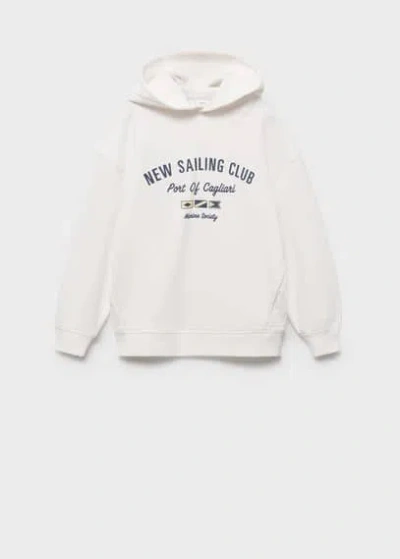 Mango Kids' Sweatshirt Off White