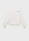 Mango Sweatshirt Off White In Blanc Cassé