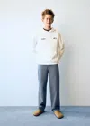 Mango Sweat-shirt Oversize Capuche In White