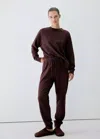 Mango Sweat-shirt Pyj Jamc In Bordeaux