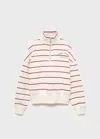 Mango Sweatshirt Stripes Message Print Off White In Multi