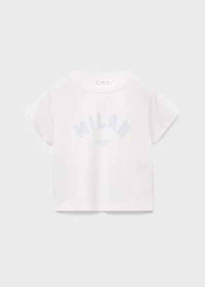 Mango Kids' T-shirt Off White