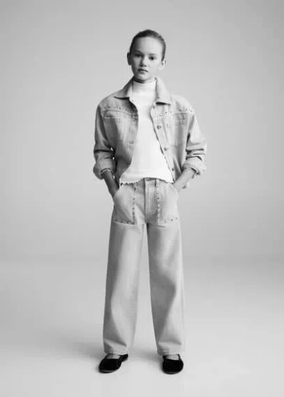 Mango Kids' T-shirt Off White In Blanc Cassé