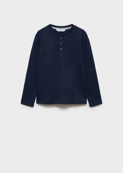 Mango Kids' T-shirt Dark Navy In Bleu Marine Foncé