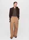 Mango T-shirt Brown