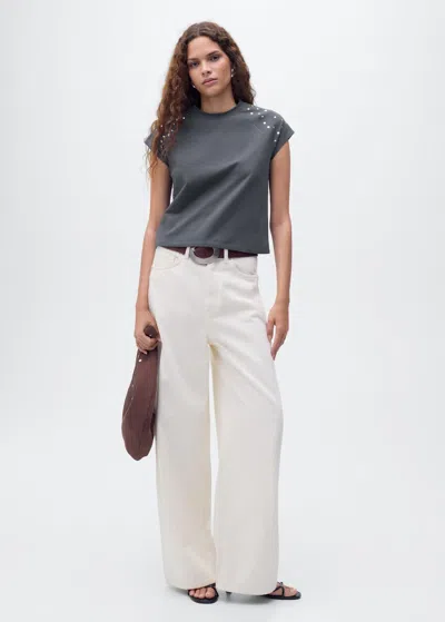 Mango T-shirt Charcoal