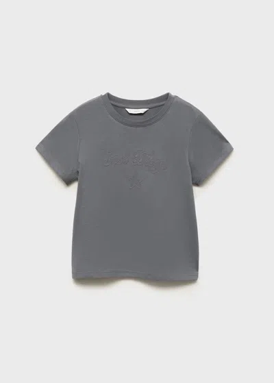 Mango T-shirt Gris Anthracite - Enfants - 13-14 Ans -  Kids In Gray