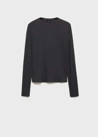 Mango T-shirt Charcoal