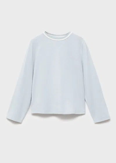 Mango T-shirt Bleu Ciel - Enfants - 7-8 Ans -  Kids In Blue