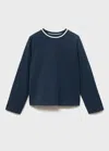 Mango T-shirt Bleu Marine - Enfants - 7-8 Ans -  Kids In Blue